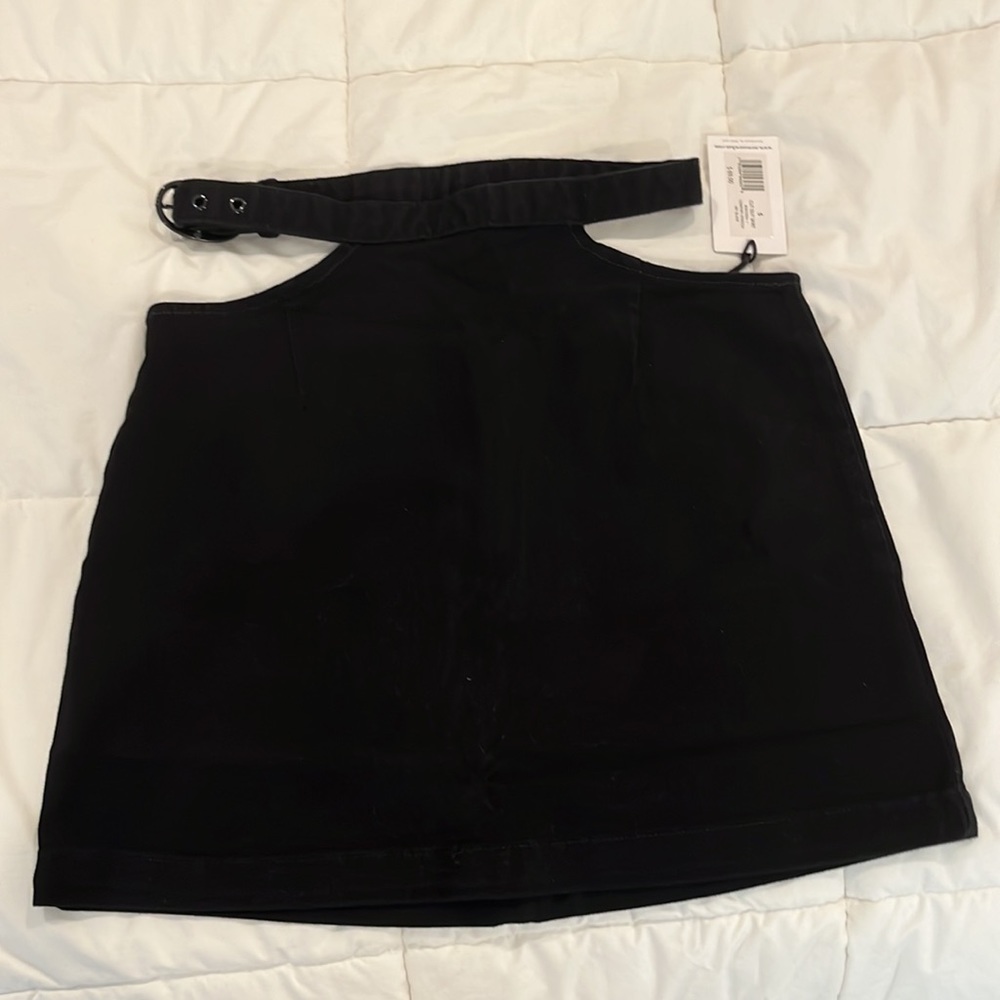 WeWoreWhat Cut Out Stretch Skirt, Size: Small, Color: Black